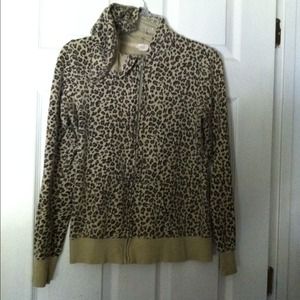 Cheetah zip hoodie