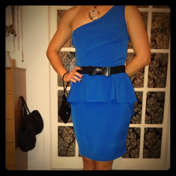 Papaya One Shoulder Cocktail Dress