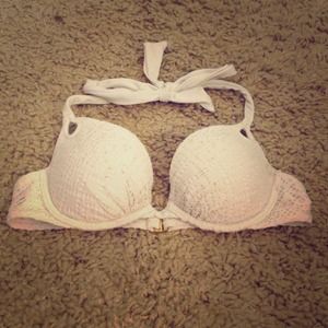 Adorable lace white push-up bathing suit!