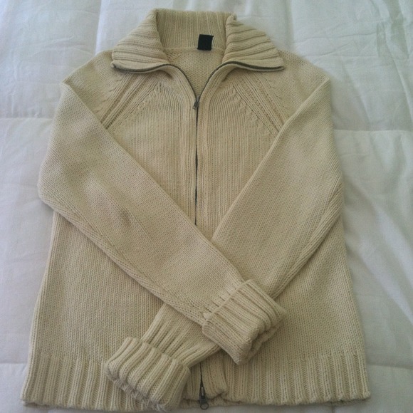 * HOLD* Creme Full Zip Sweater