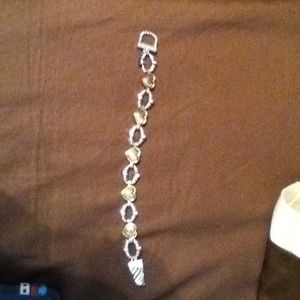 Gold and silver chain bracelet