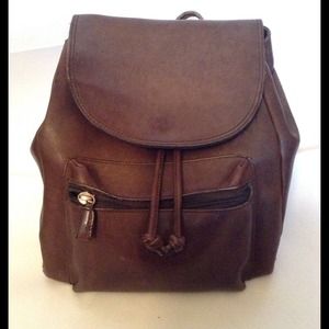 Vintage Leather Eddie Bauer backpack
