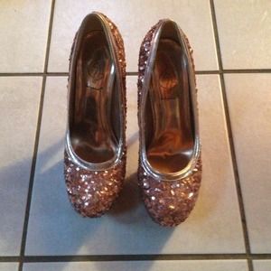 ON HOLD UNTIL 10/15 Rose Gold Baby Phat Pumps