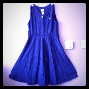 Vintage Refashioned Mad Men dress - Nautical Blue