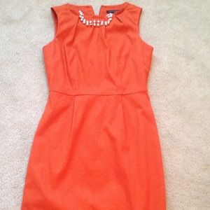 Banana Republic orange sleeveless dress