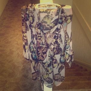 Long loose Butterfly shirt.