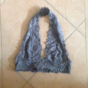 Gray lace bralette