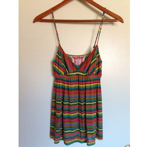 Sold🚫Free People Neon Striped Tank Top🚫sold