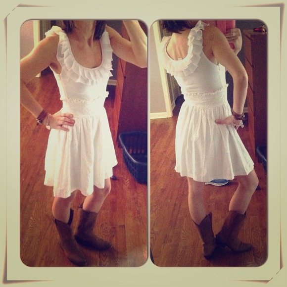 X SOLD X - Country White Cowgirl dress