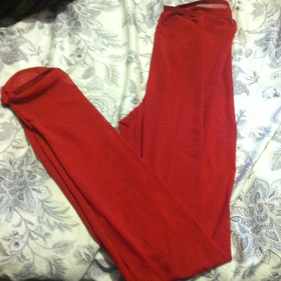 Red Nylon AA tights