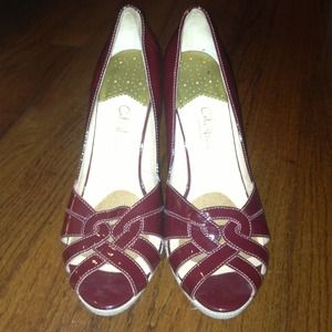 Cole Haan red and cream heel
