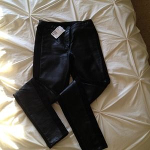 Faux Leather Black Pants