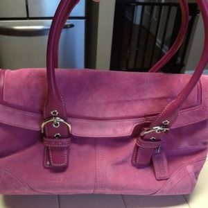 Coach Rose Colored Suede Purse. JUST SOLD ON EBAY!