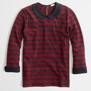 Peter Pan Collar Tee In Stripe