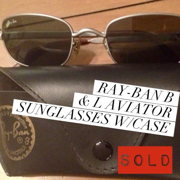 SOLD Ray Ban B & L Aviator Sunglasses Case Modern