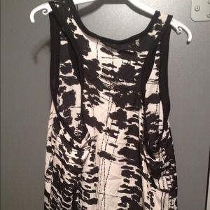 Black and White Racerback Top
