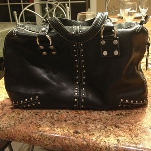 Black Michael Kors studded bag