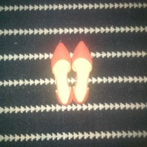 Forever 21 D'orsey flats. Bright coral pink.