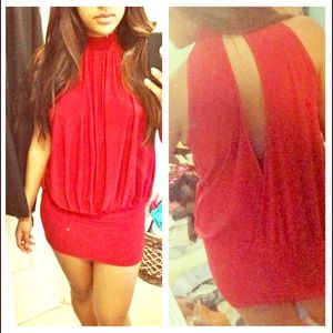Red Dress Open Back