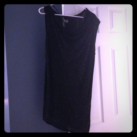 Long sleeveless slouch shirt - black - Picture 1 of 1