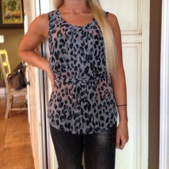 Cute sheer leopard print top by New York & Company