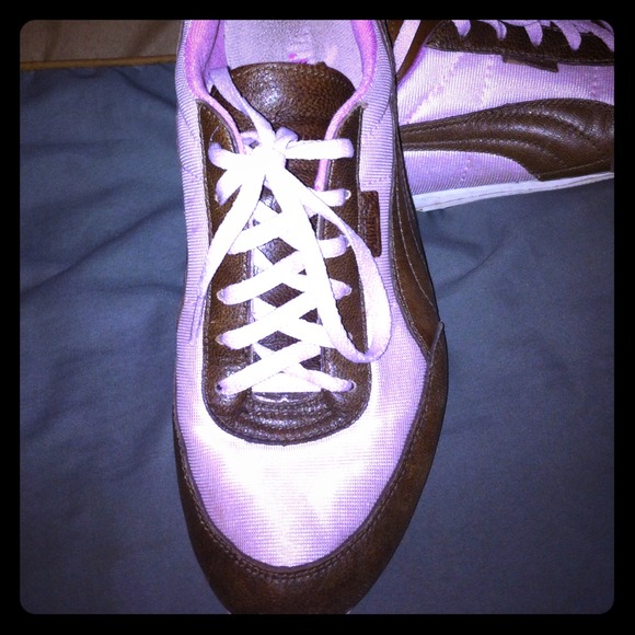 Puma pink/brown lightweight sneakers