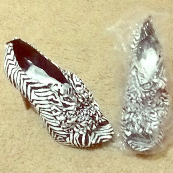 Zebra print booties