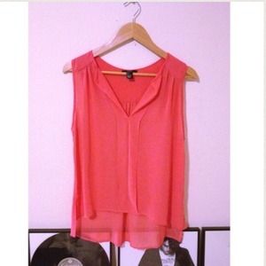 X gifted X Sheer salmon top