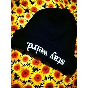 Brandy Melville "stay weird " beanie