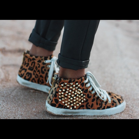 Zara Leopard Sneakers size 9