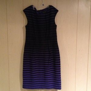 Purple and black striped dress. NWOT