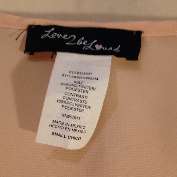 NWOT Blush Sheer Sequin Top - Picture 2 of 2