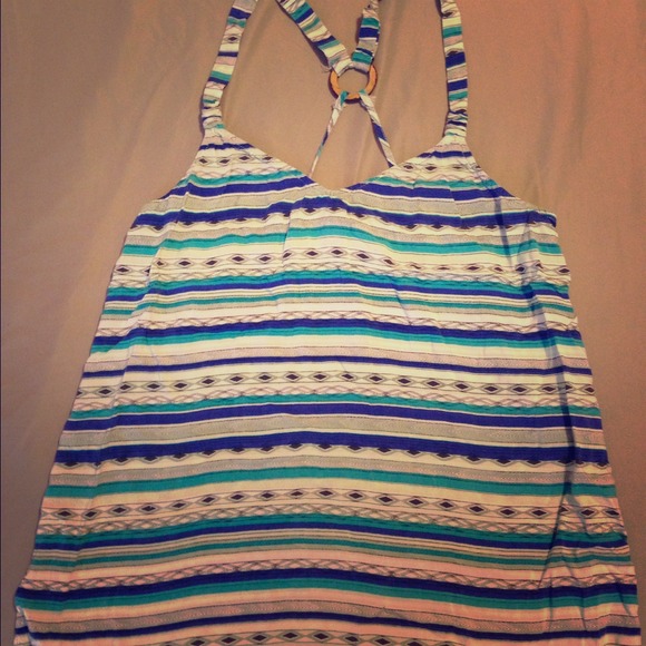 Blue Aztec Print tank from Pacsun