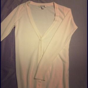 Cream colored button up cardigan