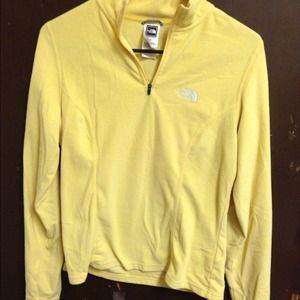 North Face yellow quarter zip