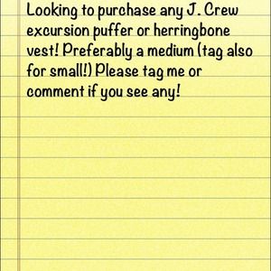 J. Crew excursion puffer or herringbone vest