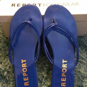 Royal blue Report flip flops