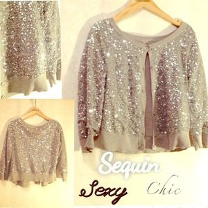 NWOT A&E Sequins cardi