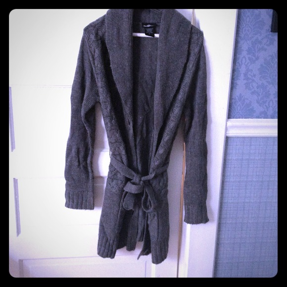 Long gray sweater