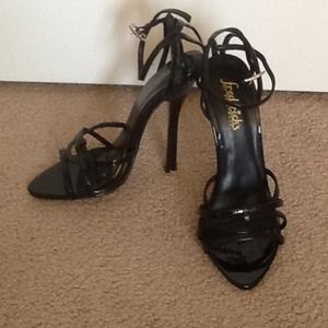 Rockstar Heels! Black cage 5" Heel, never worn!