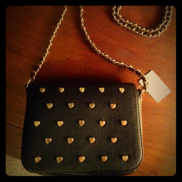 SOLD! Forever 21 Heart Stud Cross Body Bag