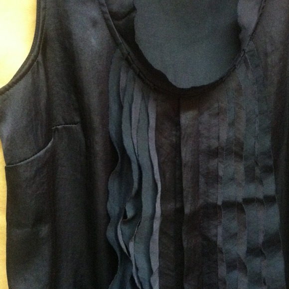 Loft navy tuxedo style shell - Picture 2 of 4