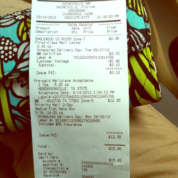 Receipts!