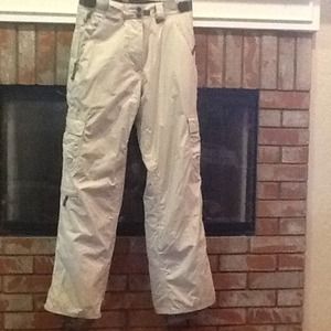 Snow pants. Tan. Size sm.