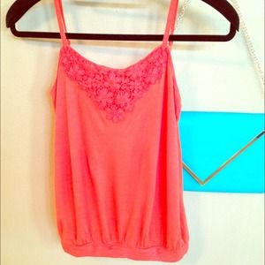Express coral top