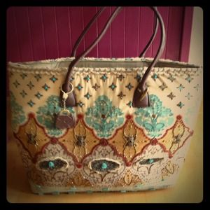 Mary Frances beaded tote