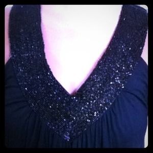 Bejeweled black tank