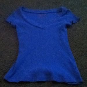 A blue self esteem shirt