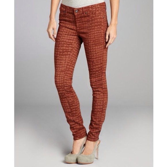 Rich and Skinny Croc Print 'Marilyn' Jeans - sz 25