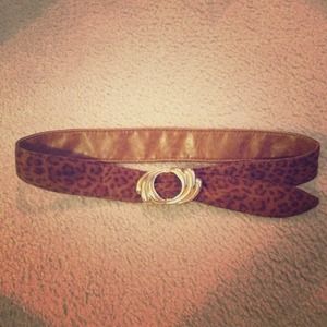 Brown leopard belt.